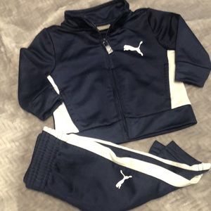 Puma navy & white 2 piece tracksuit 0-3 months